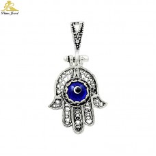 Gümüş Nazar Boncuğu Kolye Ucu